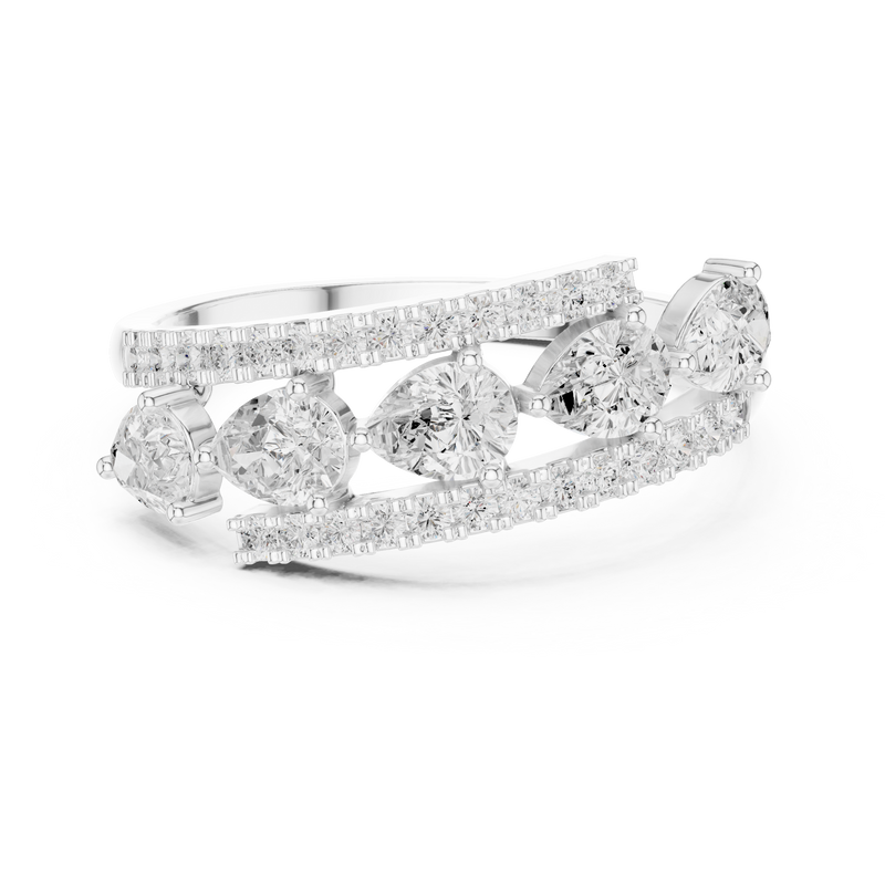 Ladies Ring HLR-81@7 - White Gold - Image
