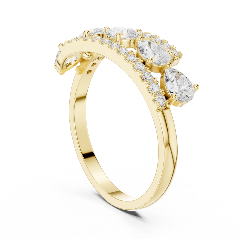 Ladies Ring HLR-81@7 - Yellow Gold - Image