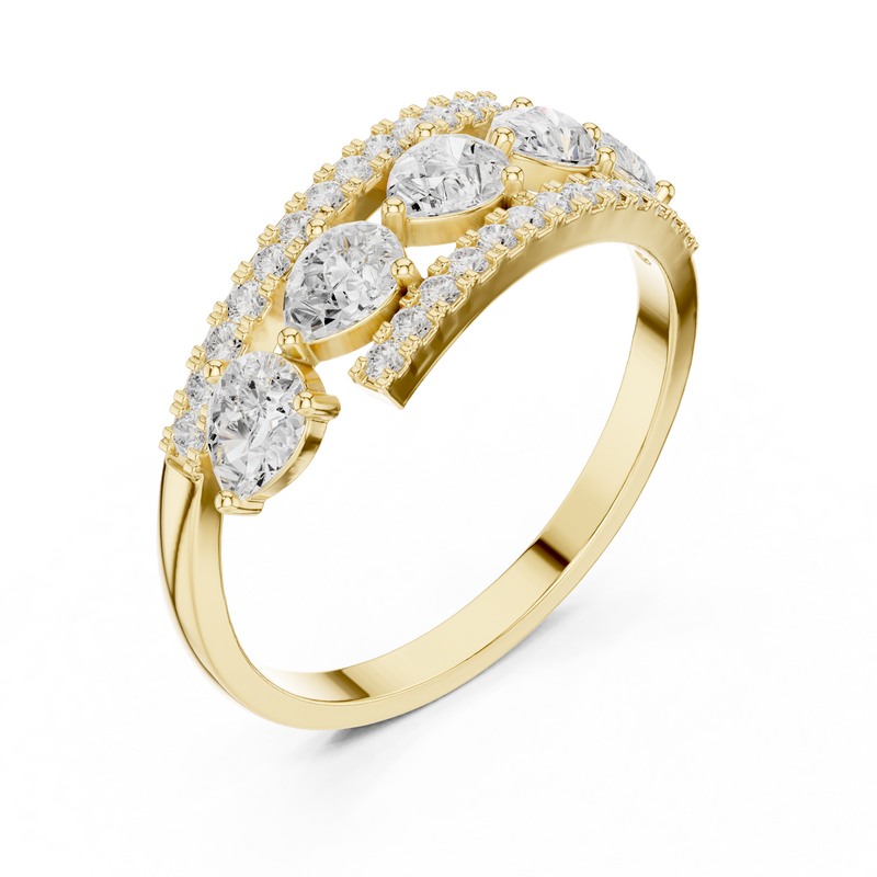Ladies Ring HLR-81@7 - Yellow Gold - Image