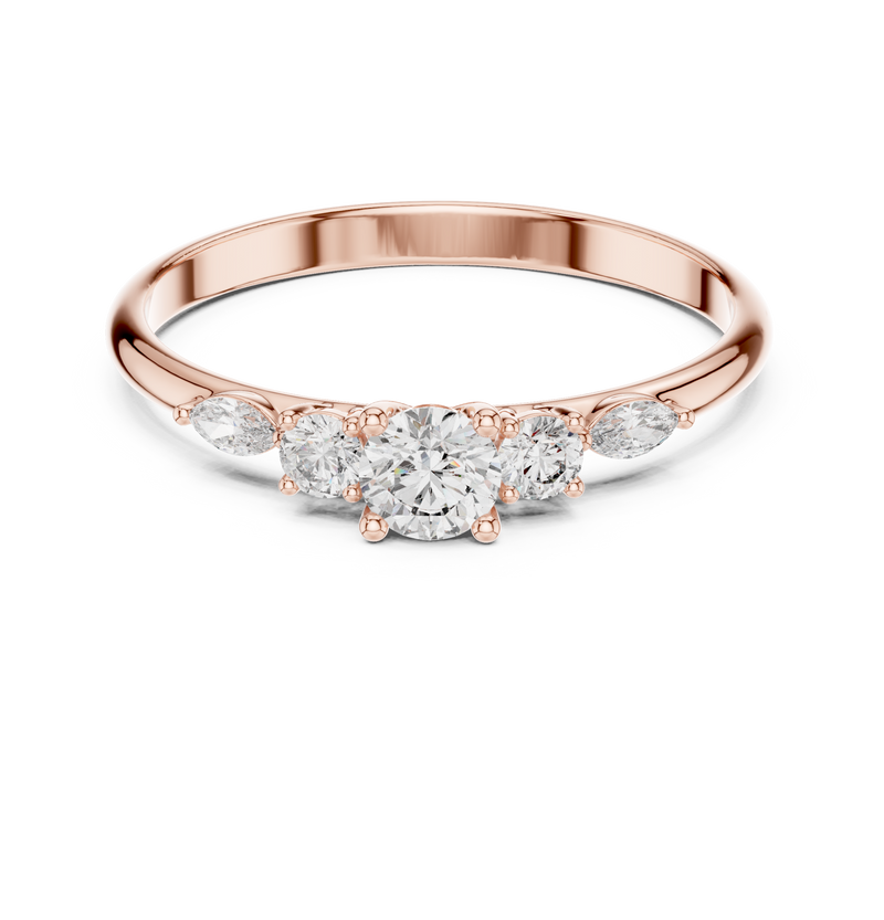 Ladies Ring HLR-89@7 - Rose Gold - Image