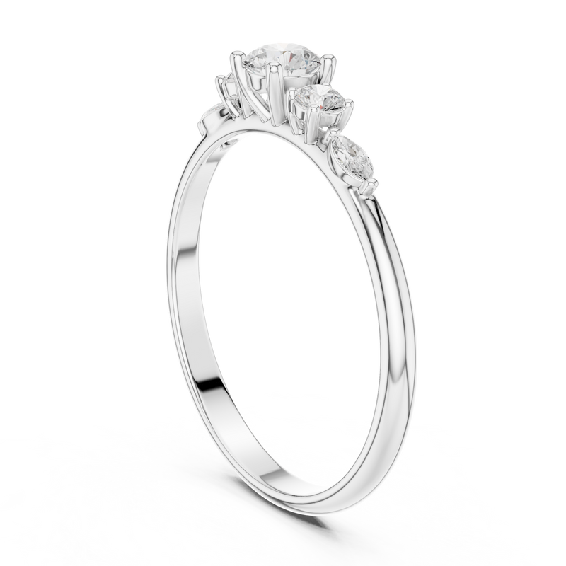 Ladies Ring HLR-89@7 - White Gold - Image