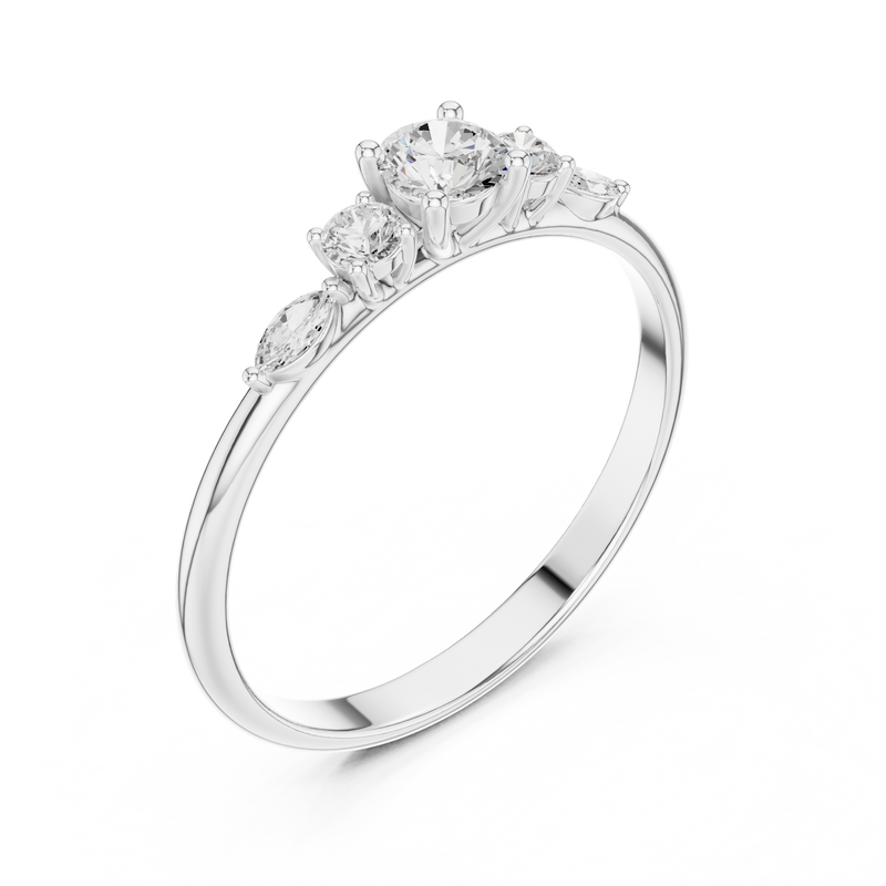Ladies Ring HLR-89@7 - White Gold - Image