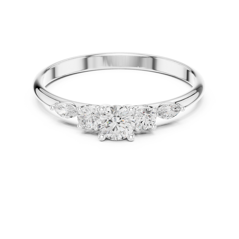 Ladies Ring HLR-89@7 - White Gold - Image