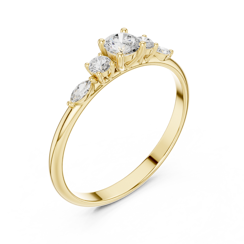 Ladies Ring HLR-89@7 - Yellow Gold - Image