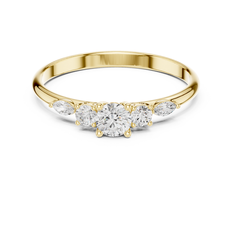 Ladies Ring HLR-89@7 - Yellow Gold - Image