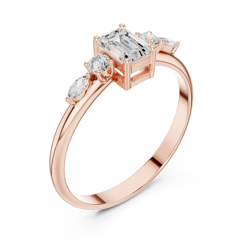 Ladies Ring HLR-90@7 - Rose Gold - Image