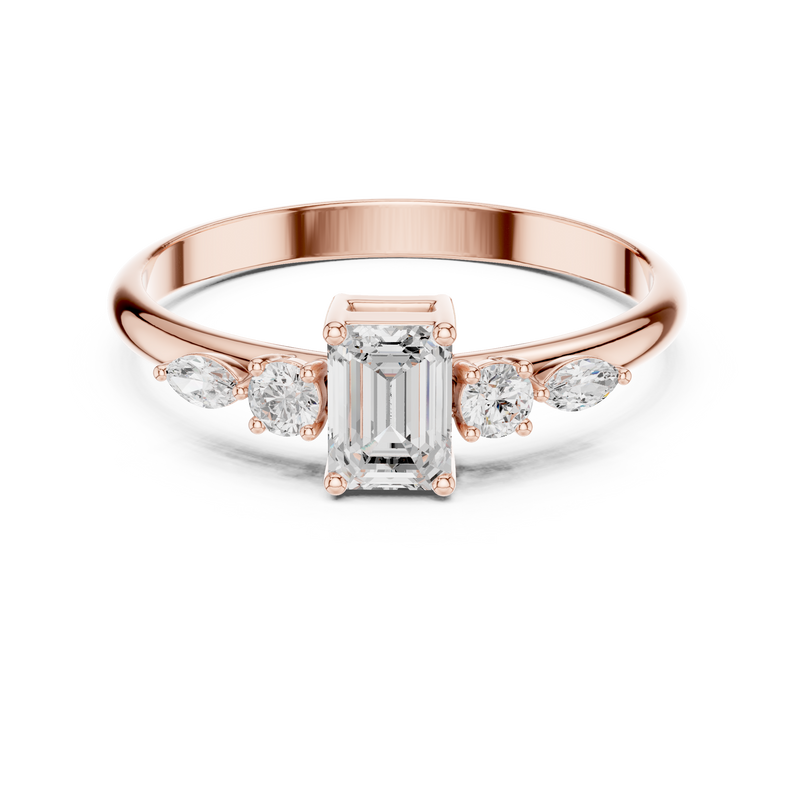 Ladies Ring HLR-90@7 - Rose Gold - Image