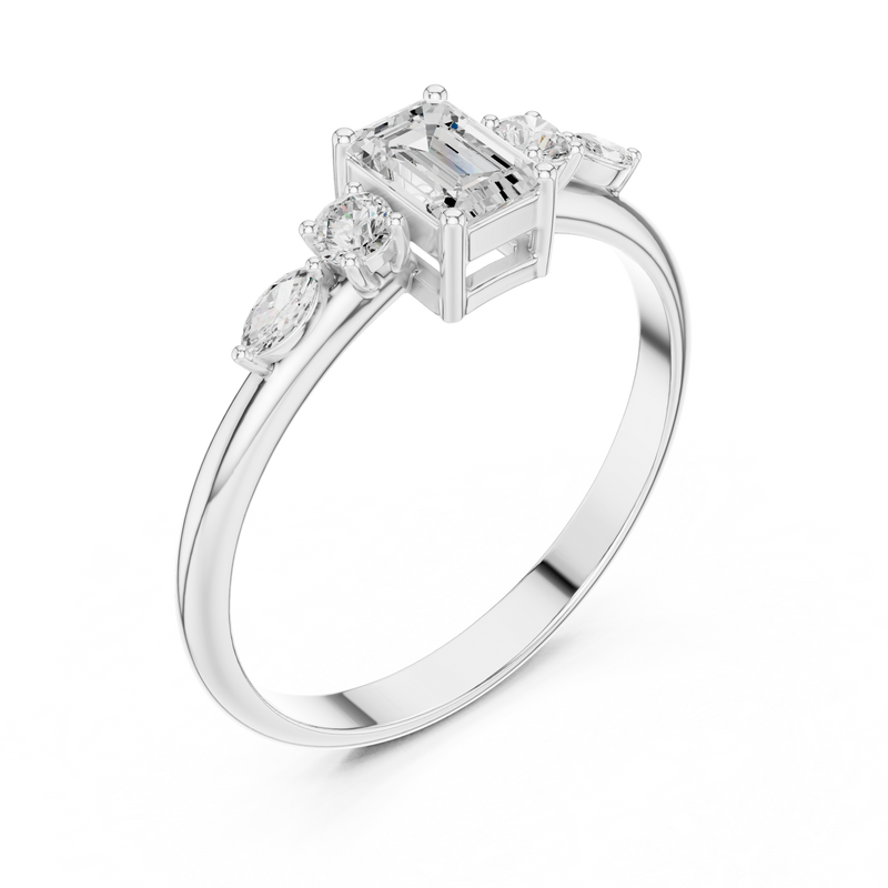 Ladies Ring HLR-90@7 - White Gold - Image
