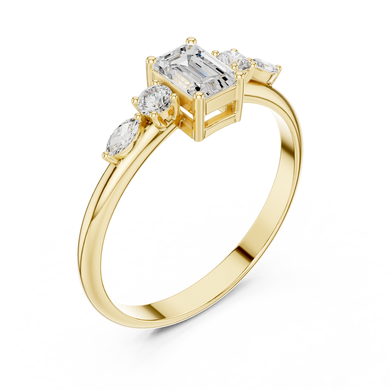 Ladies Ring HLR-90@7 - Yellow Gold - Image