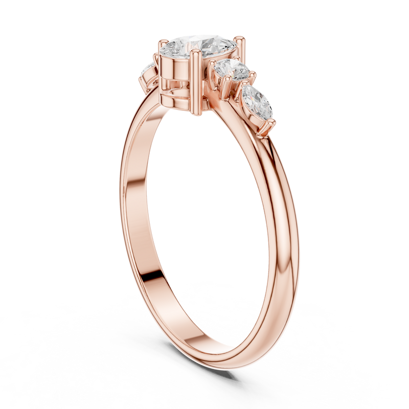 Ladies Ring HLR-91@7 - Rose Gold - Image