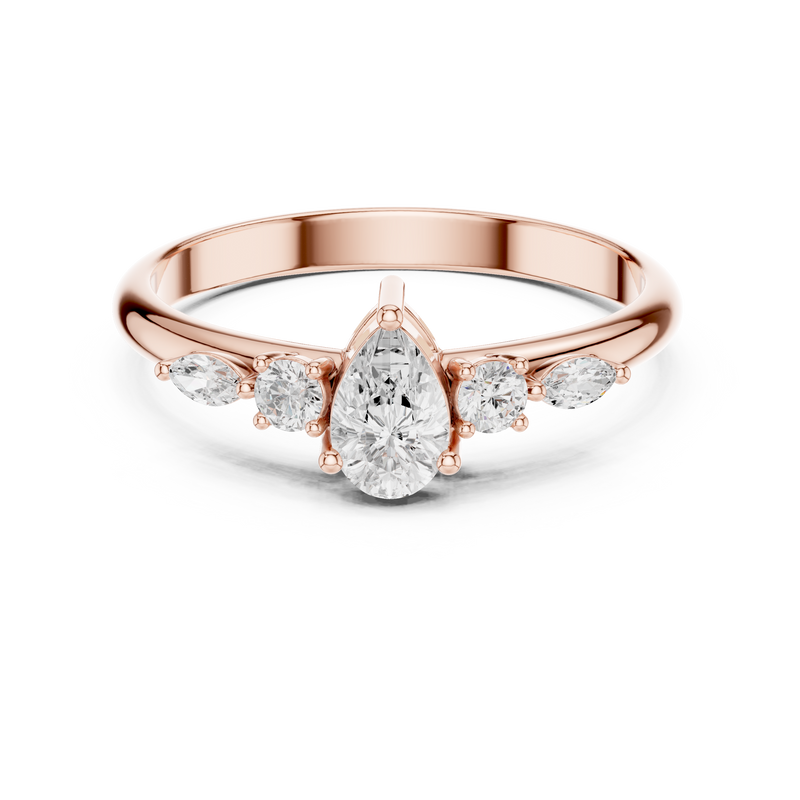 Ladies Ring HLR-91@7 - Rose Gold - Image