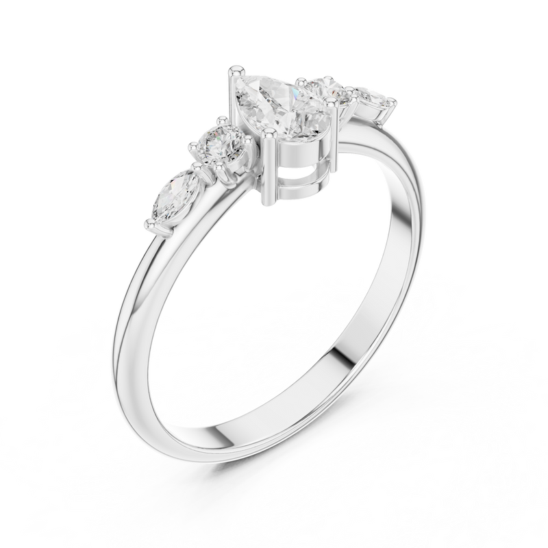 Ladies Ring HLR-91@7 - White Gold - Image