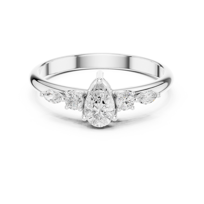 Ladies Ring HLR-91@7 - White Gold - Image