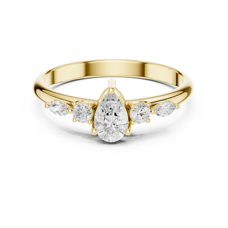 Ladies Ring HLR-91@7 - Yellow Gold - Image