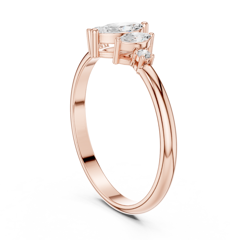 Ladies Ring HLR-93@7 - Rose Gold - Image