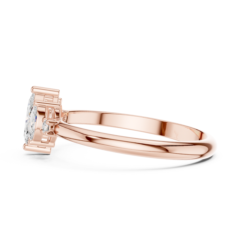 Ladies Ring HLR-93@7 - Rose Gold - Image