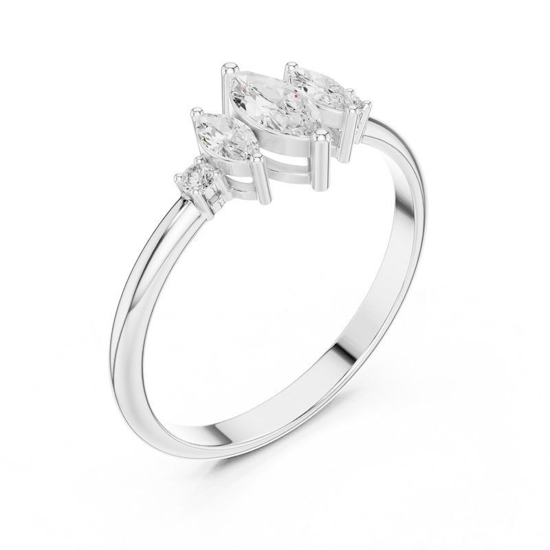 Ladies Ring HLR-93@7 - White Gold - Image