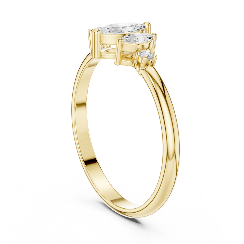 Ladies Ring HLR-93@7 - Yellow Gold - Image