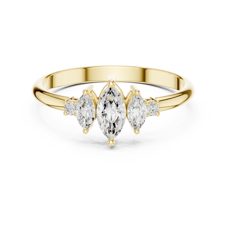 Ladies Ring HLR-93@7 - Yellow Gold - Image