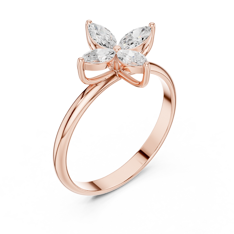 Ladies Ring HLR-94@7 - Rose Gold - Image