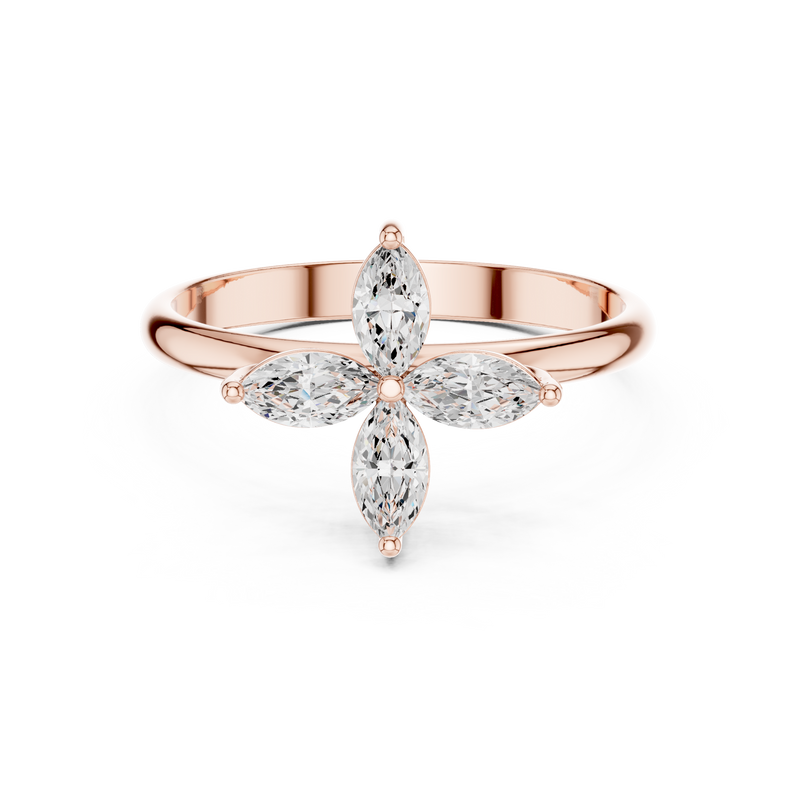 Ladies Ring HLR-94@7 - Rose Gold - Image