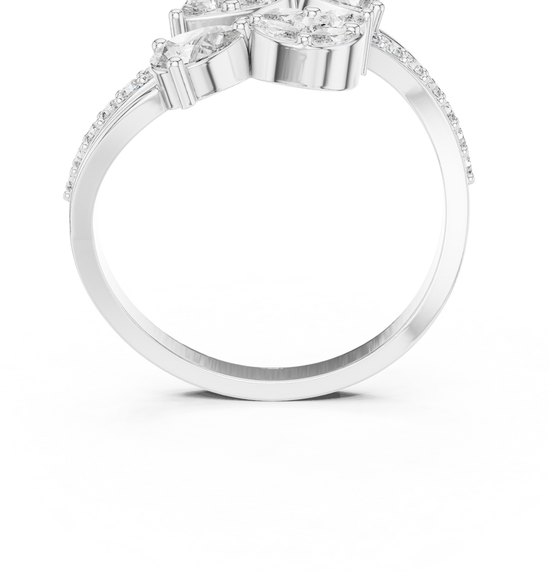 Ladies Ring HLR -58@7 - White Gold - Image