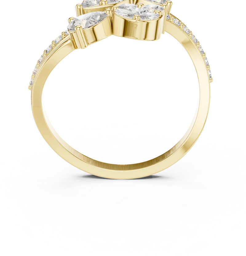 Ladies Ring HLR -58@7 - Yellow Gold - Image