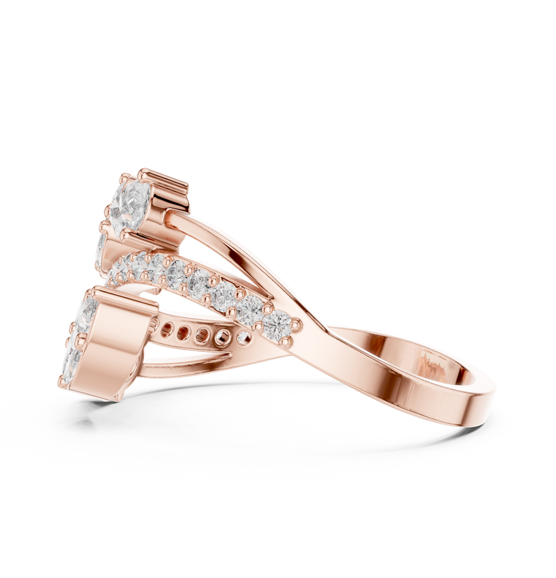 Ladies Ring HLR -58@7 - Rose Gold - Image