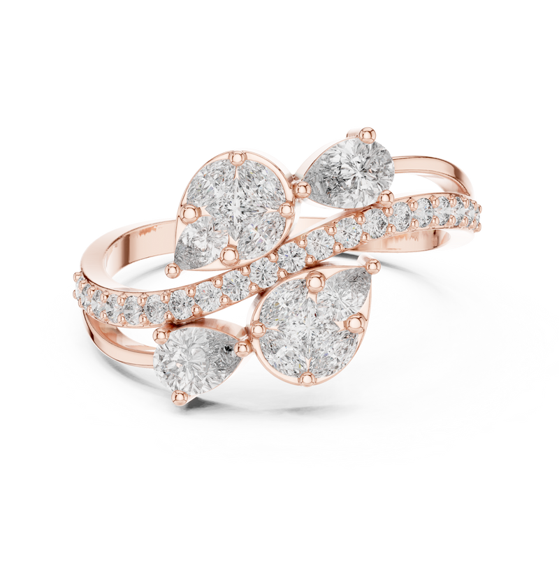 Ladies Ring HLR -58@7 - Rose Gold - Image
