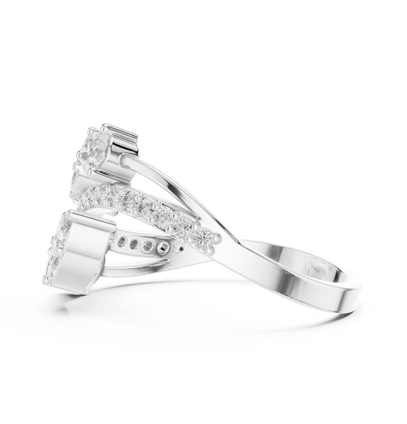 Ladies Ring HLR -58@7 - White Gold - Image