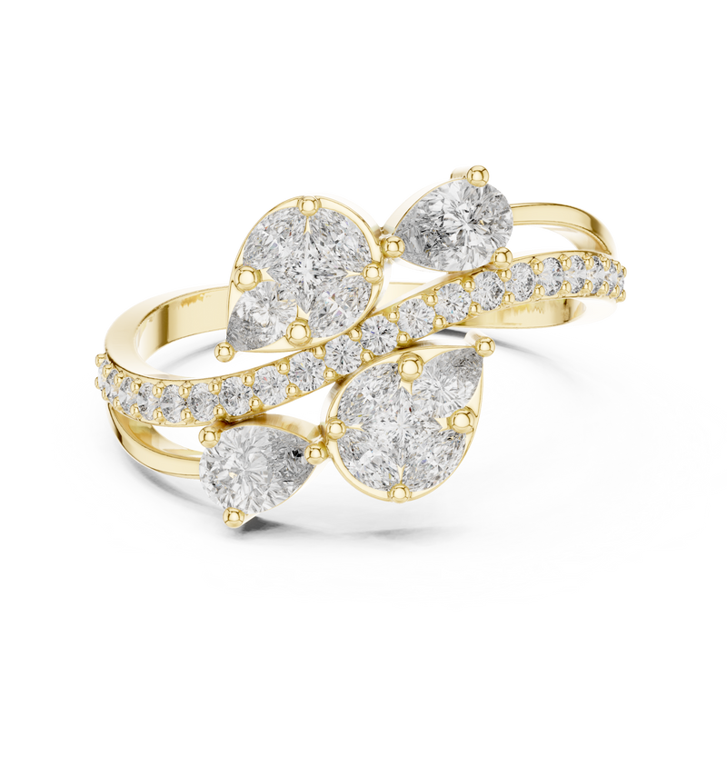 Ladies Ring HLR -58@7 - Yellow Gold - Image
