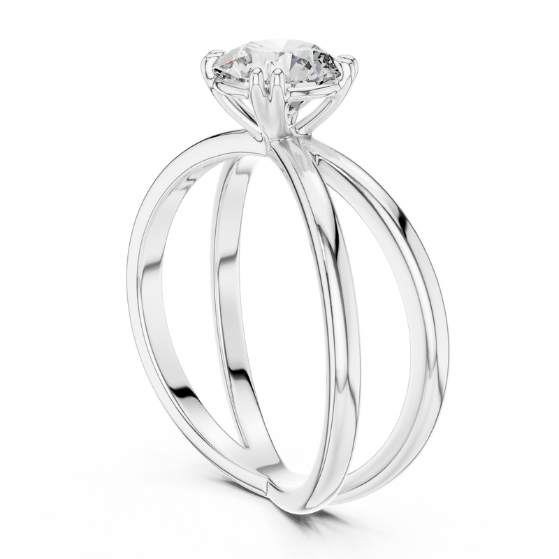 Ladies Ring LR-0021 - White Gold - Image