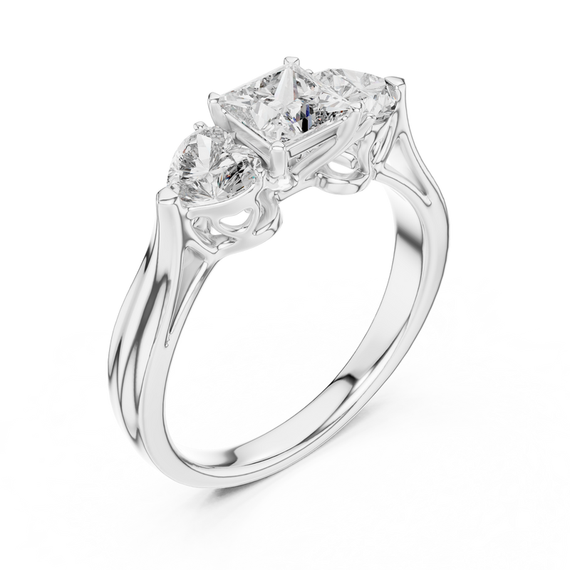 Ladies Ring LR-0030@7 - White Gold - Image