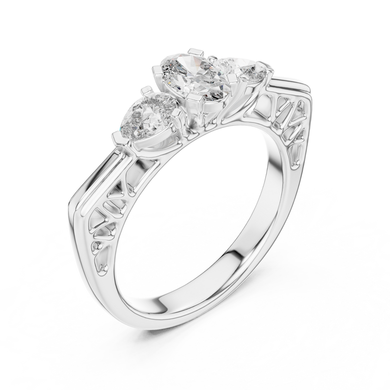 Ladies Ring LR-0031 - White Gold - Image