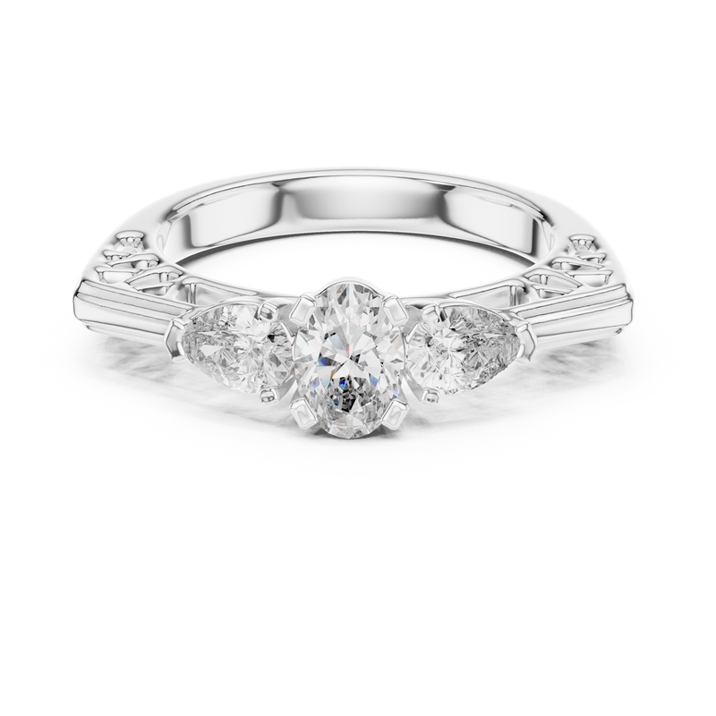 Ladies Ring LR-0031 - White Gold - Image