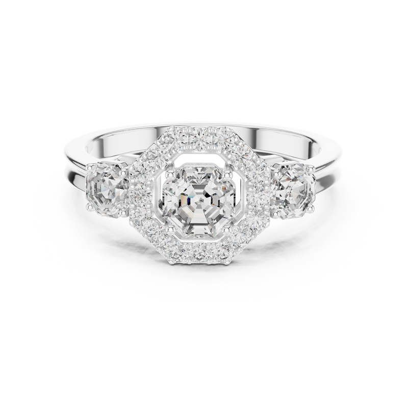 Ladies Ring LR-0032@7 - White Gold - Image