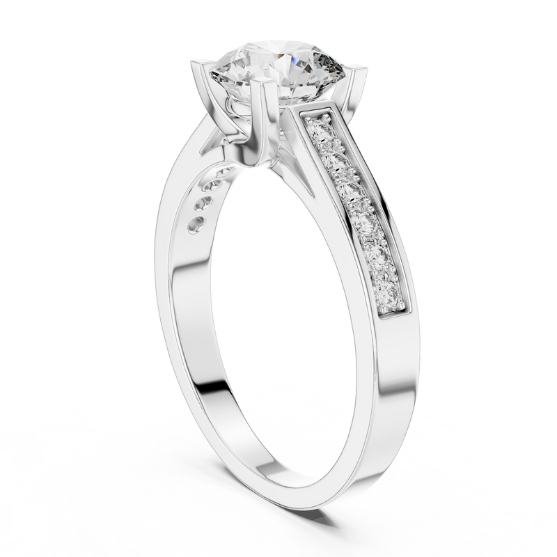 Ladies Ring LR-0035 - White Gold - Image