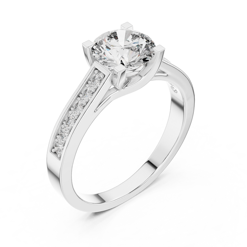 Ladies Ring LR-0035 - White Gold - Image