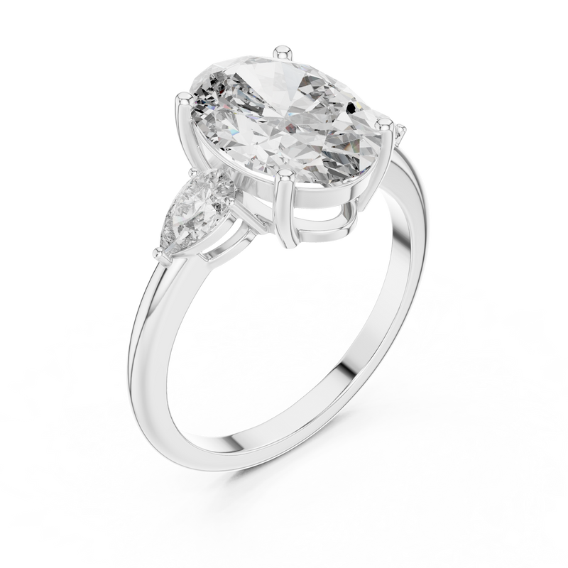 Ladies Ring LR-0054@7 - White Gold - Image