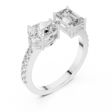 Ladies Ring LR-0055@7 - White Gold - Image