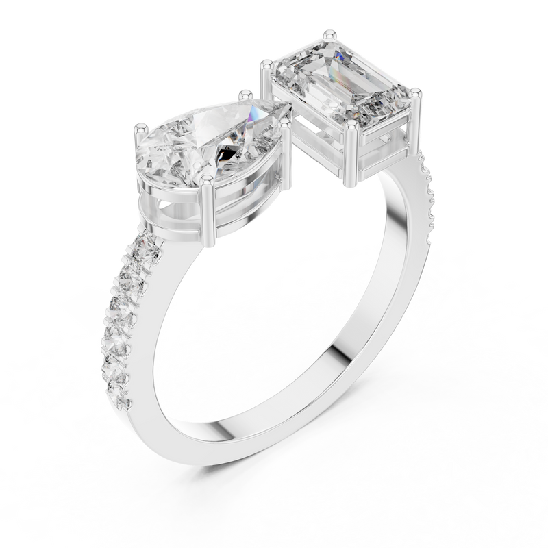 Ladies Ring LR-0055@7 - White Gold - Image