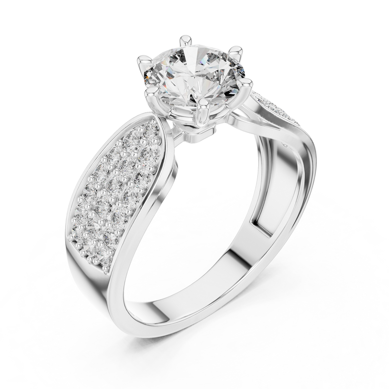 Ladies Ring LR-0094 - White Gold - Image