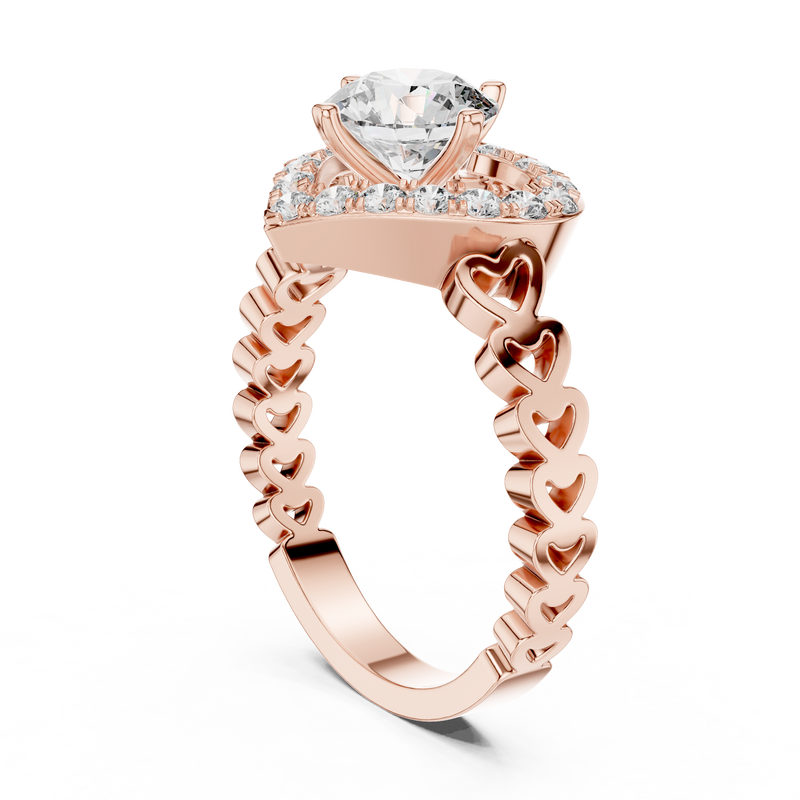 Ladies Ring LR-0095@7 - Rose Gold - Image