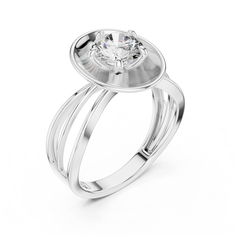 Ladies Ring LR-0096@7 - White Gold - Image