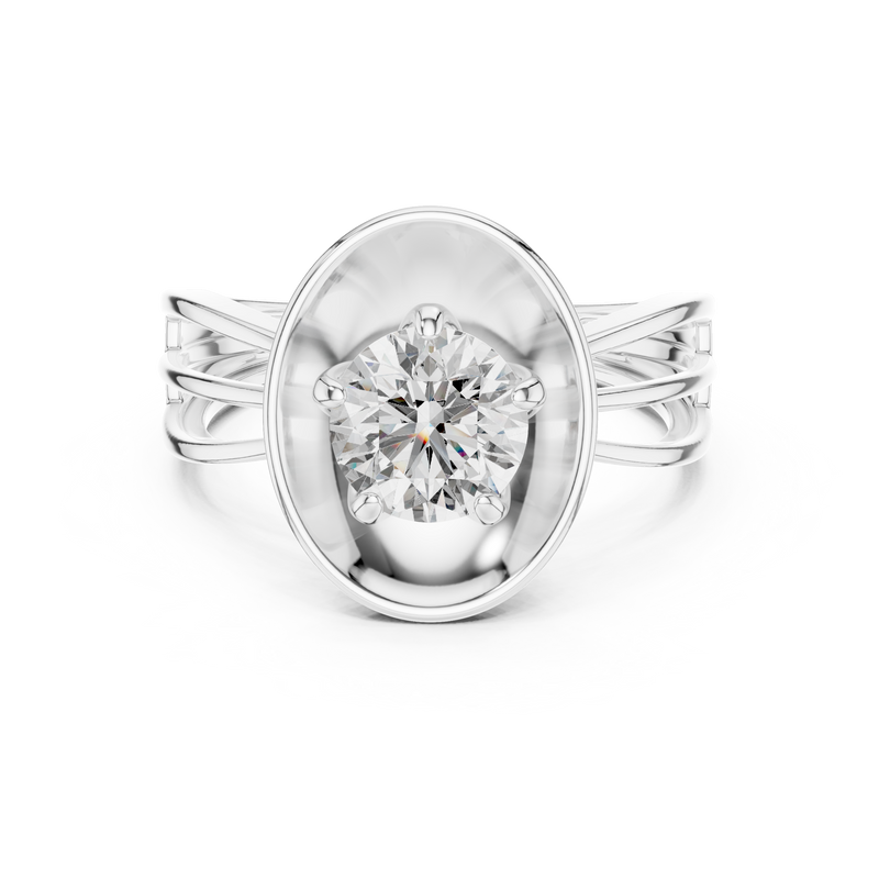 Ladies Ring LR-0096@7 - White Gold - Image