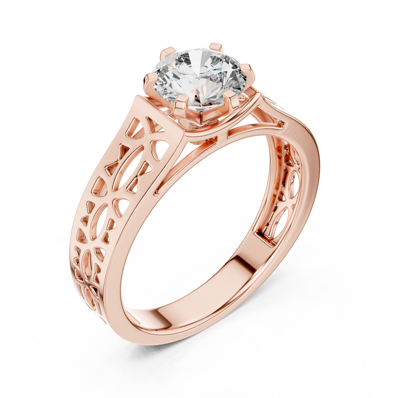 Ladies Ring LR-0097@7 - Rose Gold - Image