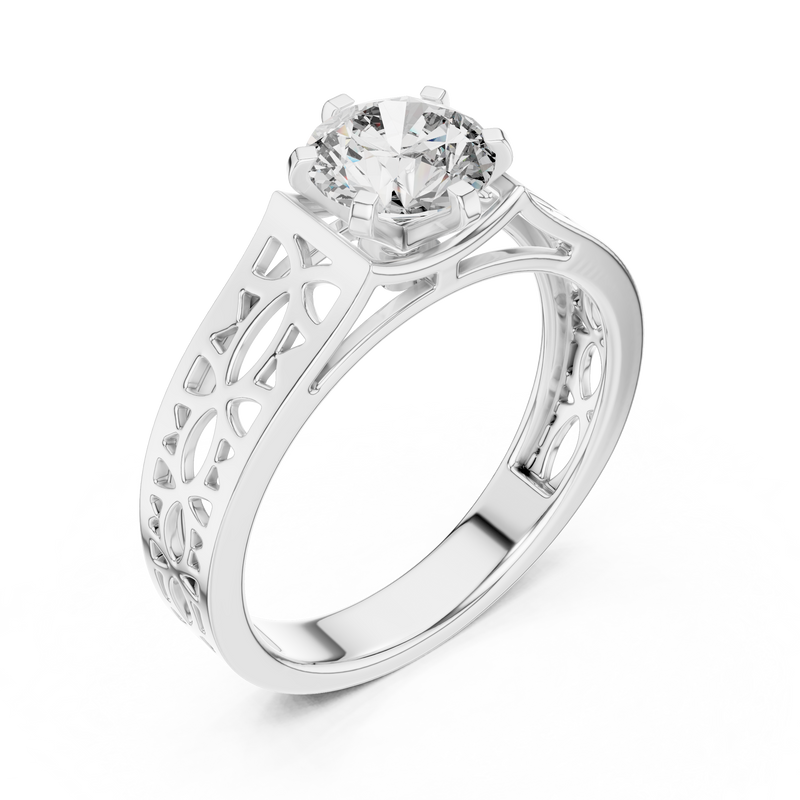 Ladies Ring LR-0097@7 - White Gold - Image