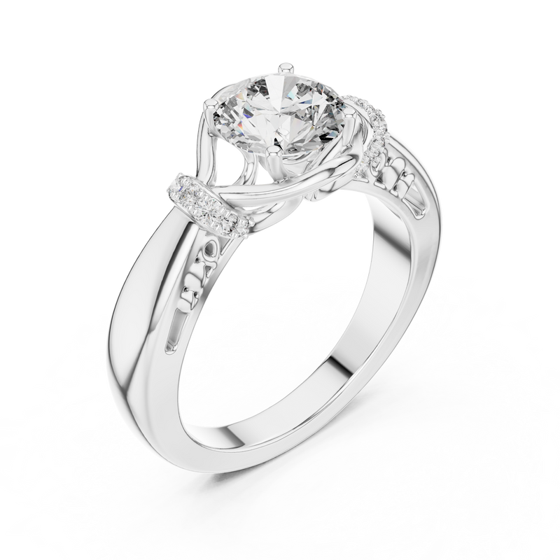 Ladies Ring LR-0112 - White Gold - Image