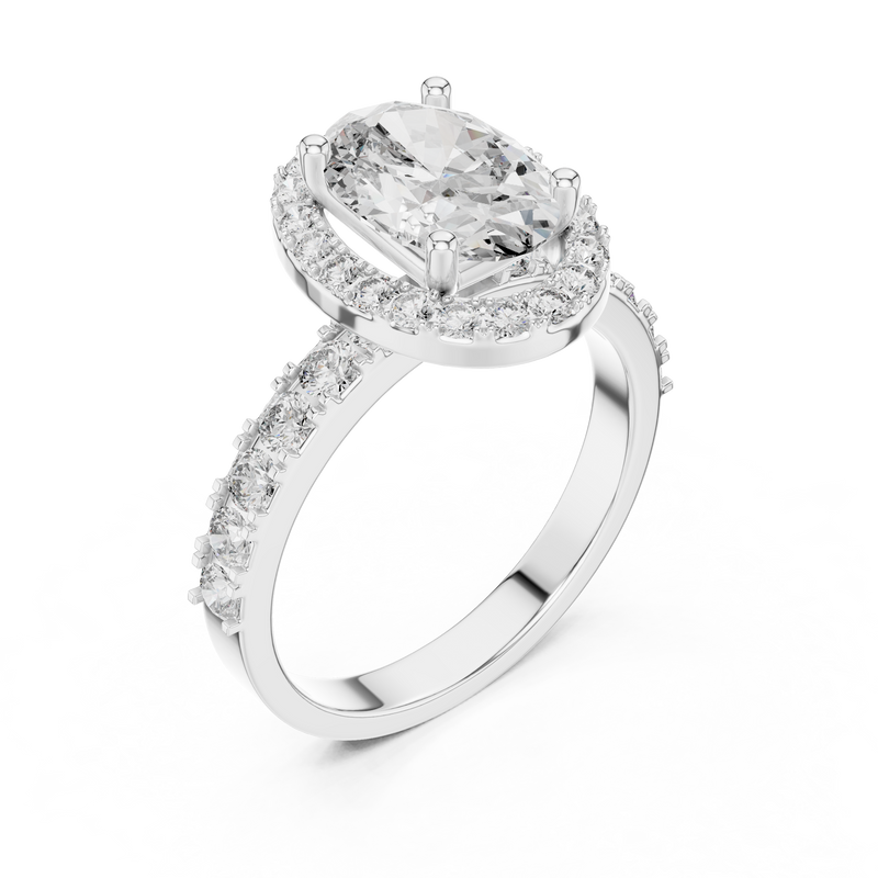 Ladies Ring LR-0175 - White Gold - Image