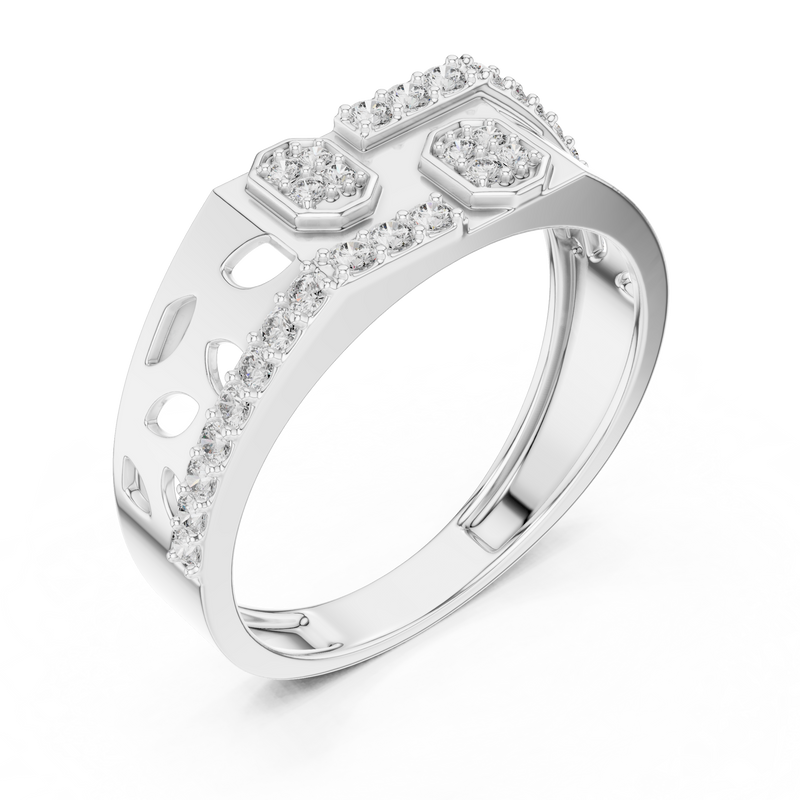 Ladies Ring LR-01 (30) - White Gold - Image
